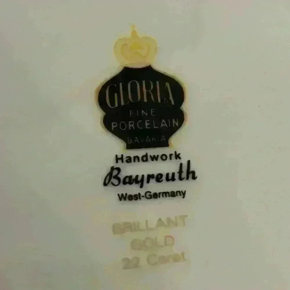 Gloria Bayreuth Bavaria Fragonard Rococo Serenade Hand Painted, signed 22 k gold - Picture 4 of 5